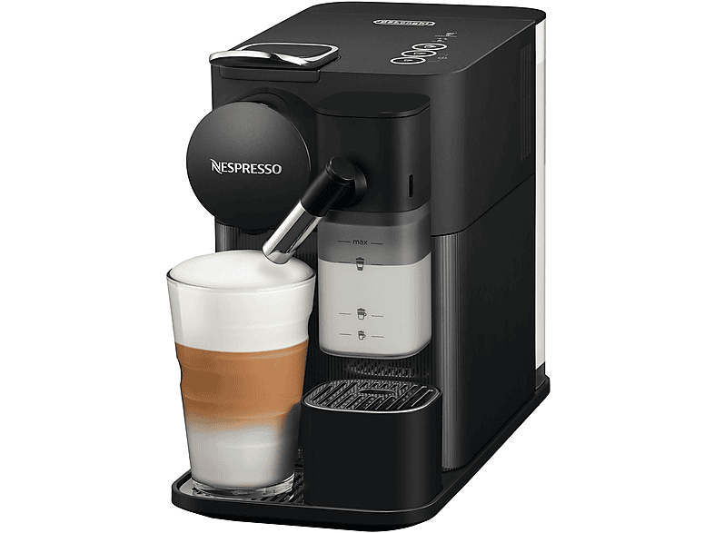 Cafetera de cápsulas - Delonghi EN510.B LATTISSIMA ONE NEW OR, 19 bar, 165 ml, 1450 W, Negro