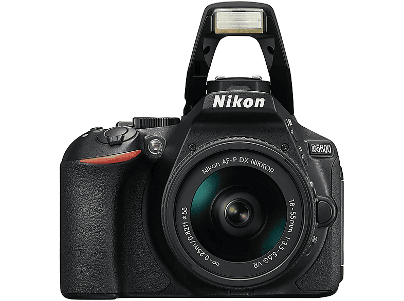 Cámara réflex APS-C - Nikon D5600K/1855VR/FHD, 24,78 megapixel, CMOS, Medición, Negro