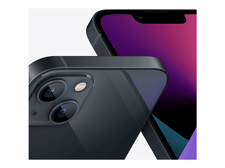 Smartphone - Apple iPhone 13 Midnight, Negro, Móvil iOS, 128 GB, 4 GB RAM, 6,1 " OLED, Ceramic Shield, Anti-huellas, Chip A15 Bionic, 3,227 mAh