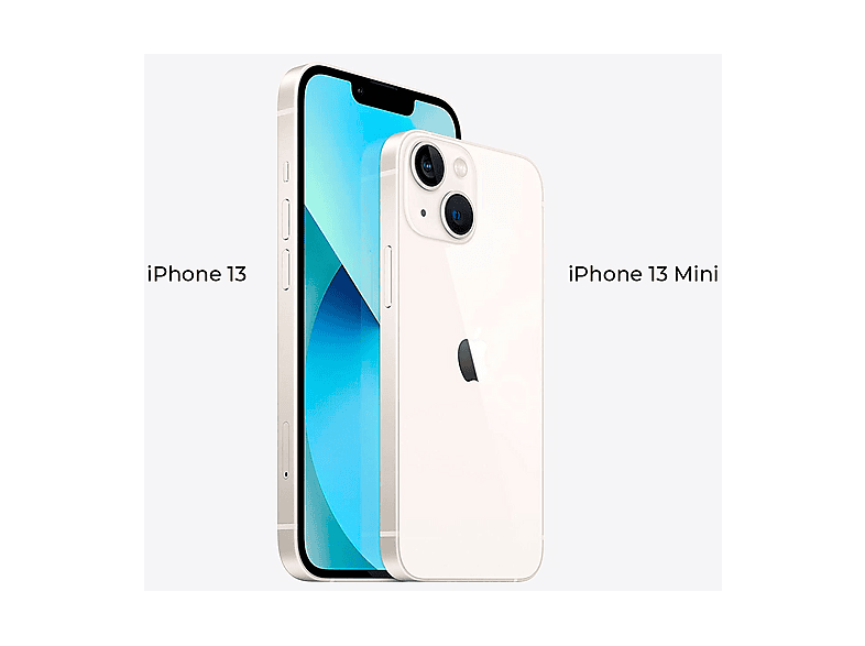 Smartphone - Apple 1518056 MLK13QL/A IPHONE 13 MINI STARLIGHT 128GB, Blanco, Móvil iOS, 4 GB RAM, 5,4 " Retina, Chip A15 Bionic, 2227 mAh