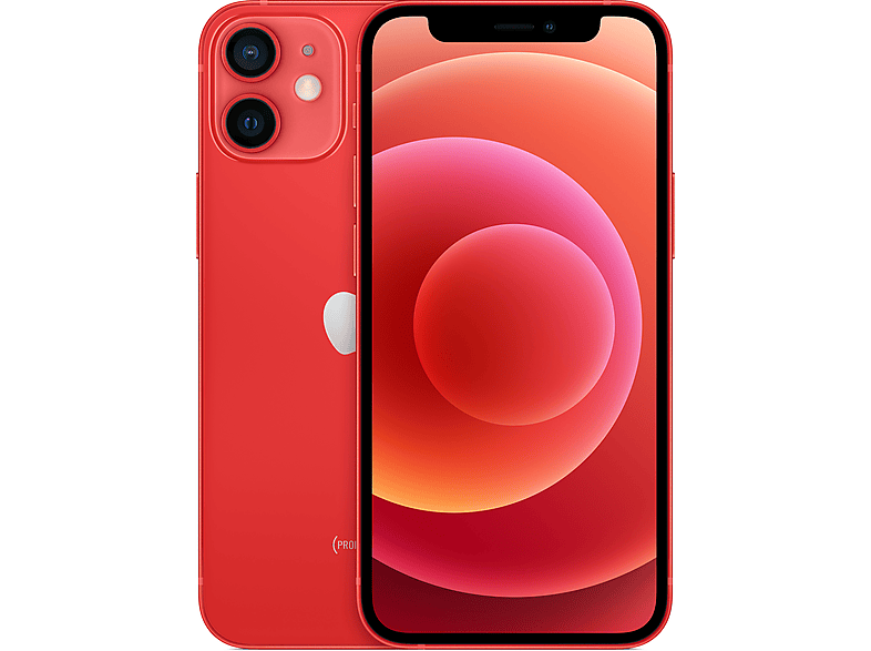 Smartphone - Apple iPhone 12 Mini, Rojo, Móvil iOS, 128 GB, 4 GB RAM, 5,4 " OLED, Ceramic Shield, Anti-huellas, Chip A14 Bionic con Neural Engine