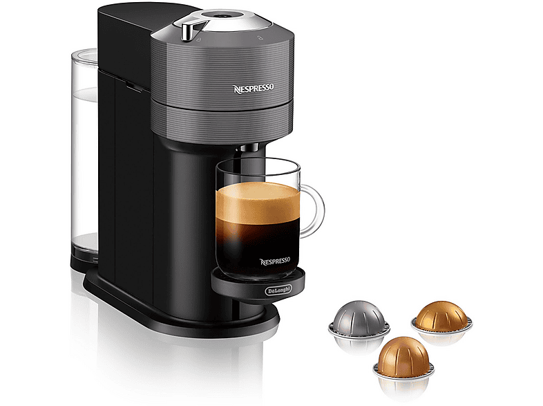 Cafetera de cápsulas - Delonghi ENV120.GY VERTUO NEXT GRIS, 0 bar, 1,1 l, 1500 W