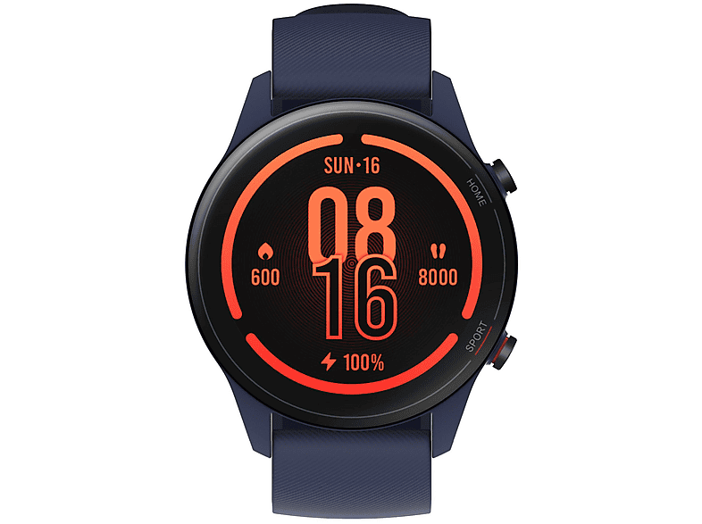 Smartwatch - Xiaomi MI WATCH (NAVY BLUE), 130-220mm, Poliuretano termoplastico (TPU), Azul