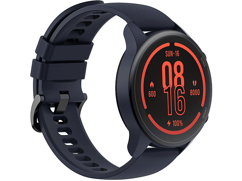 Smartwatch - Xiaomi MI WATCH (NAVY BLUE), 130-220mm, Poliuretano termoplastico (TPU), Azul