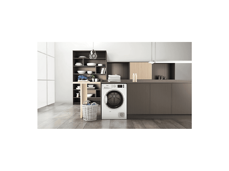 Secadora - Hotpoint NT M11 82SK EU, Bomba de calor, 9 kg, 14 programas, Blanco