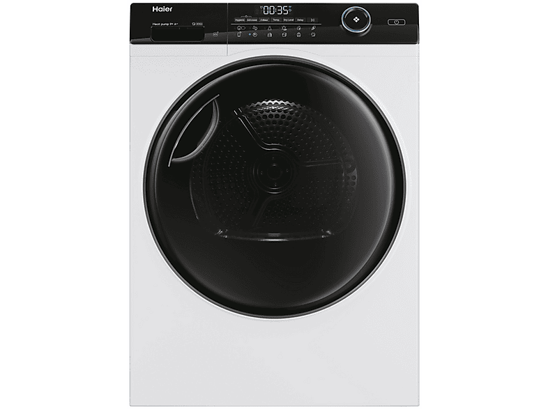Secadora - Haier HD90-A3959S, Bomba de calor, 9,0 kg, 11 programas, Blanco