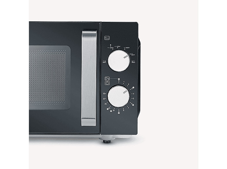 Microondas con base de vidrio - Severin MW 7761, 800 W, 6 potencia, 20 l, Negro