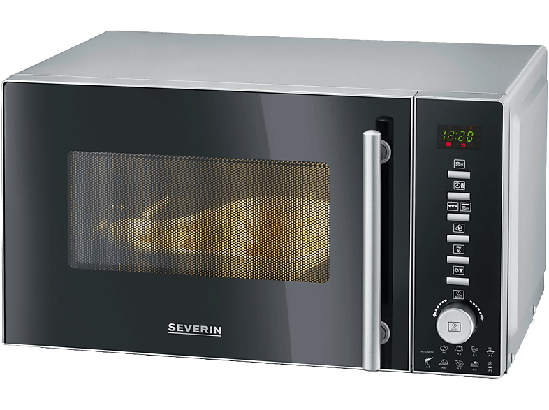 Microondas con Grill y Convección - Severin MW_7773, 800 W, 10 potencia, 14,3 l, Negro