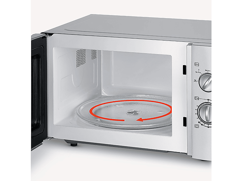 Microondas - Severin MW 7772, 900 W, 5 potencia, 16,4 l, plateado