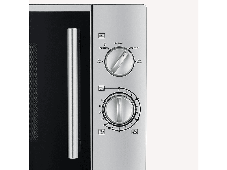 Microondas - Severin MW 7772, 900 W, 5 potencia, 16,4 l, plateado
