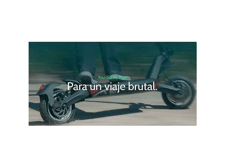 Patinete eléctrico - Youin NO VENDIBLE SCOOTER ELECTRIC YOUGO XLMAX, Pot. máx. 1200 W, Carga máx. 120 kg, Hasta 60 km autonomía, 20,000 mAh, Negro
