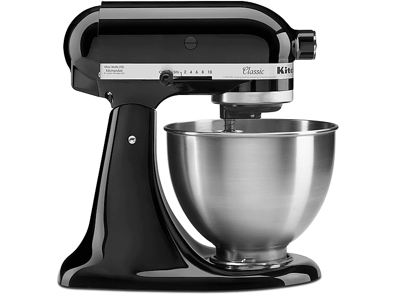Robot amasador - KitchenAid 5K45SSEOB NEGRO CLASSIC, 275 W, 4,3 l
