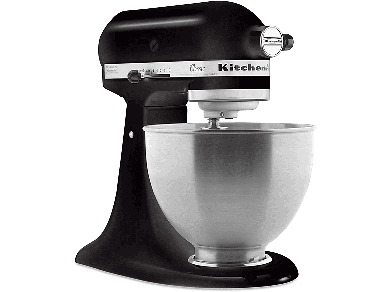 Robot amasador - KitchenAid 5K45SSEOB NEGRO CLASSIC, 275 W, 4,3 l