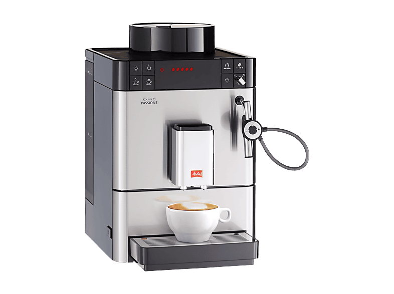 Cafetera express - Melitta Caffeo Passione, 15 bar, 1400 W, 2 tazas, Plata