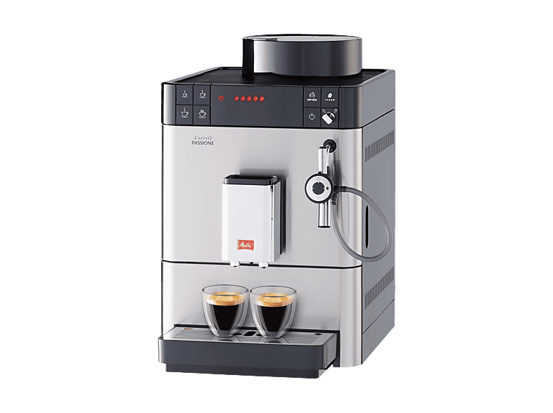 Cafetera express - Melitta Caffeo Passione, 15 bar, 1400 W, 2 tazas, Plata