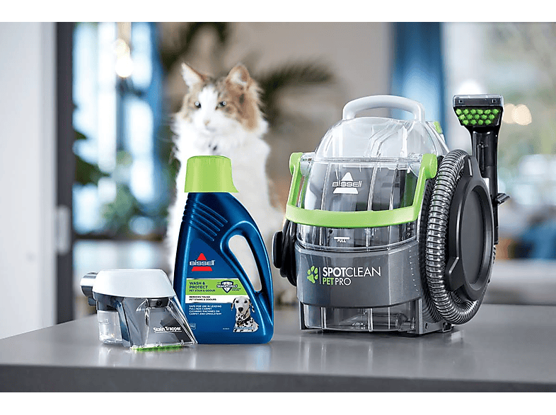 Aspirador sin bolsa - Bissell 15585 - SPOTCLEAN PET PRO, 750 W, Depósito 2.9 L, Negro