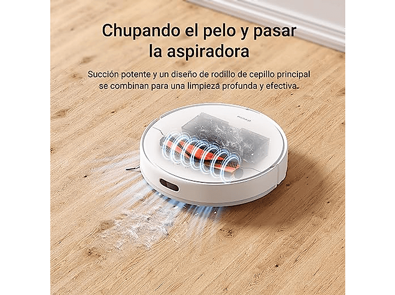 Robot aspirador - Dreame RLS3D D10 PLUS, 4000 W, Potencia de succión 4 kPa, Depósito 0,4 l, Autonomía 2 h y 50 min, Blanco