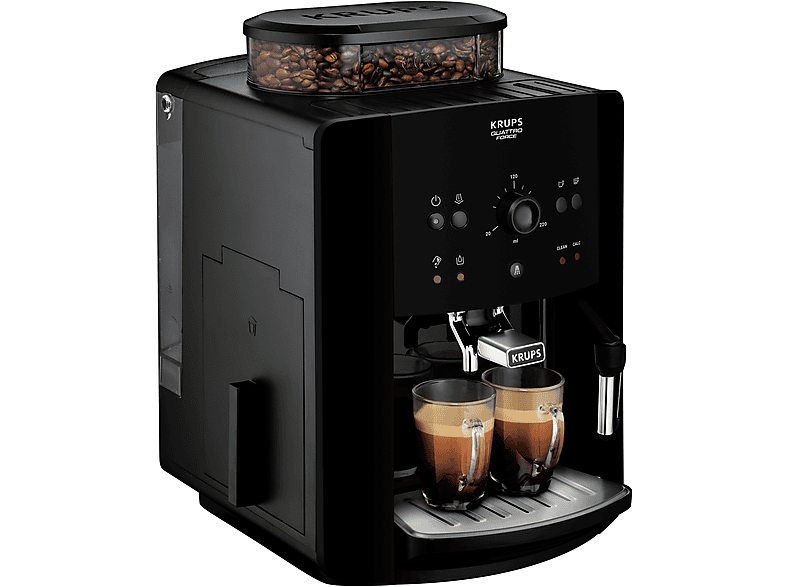 Cafetera express - Krups EA8110, 15 bar, 1450 W, 2 tazas, Negro