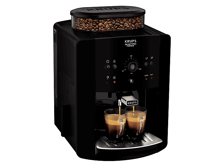 Cafetera express - Krups EA8110, 15 bar, 1450 W, 2 tazas, Negro