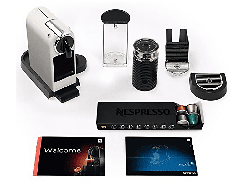Cafetera de cápsulas - Delonghi 0132192151, 19 bar, 240 ml, 1710 W, Blanco