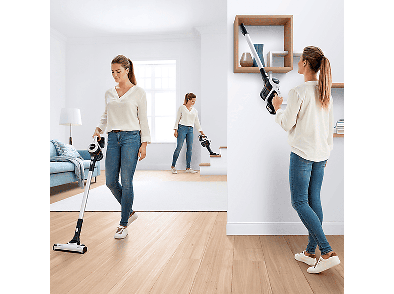 Aspirador de mano - Bosch BCS61113, 6 W, Depósito 0,3 l, Autonomía 30 min, Blanco