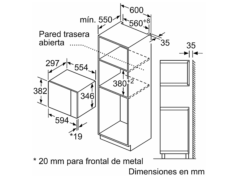 Microondas - Balay 3CG4172X2, 1270 W, 5 niveles potencia, 20 l, Inox