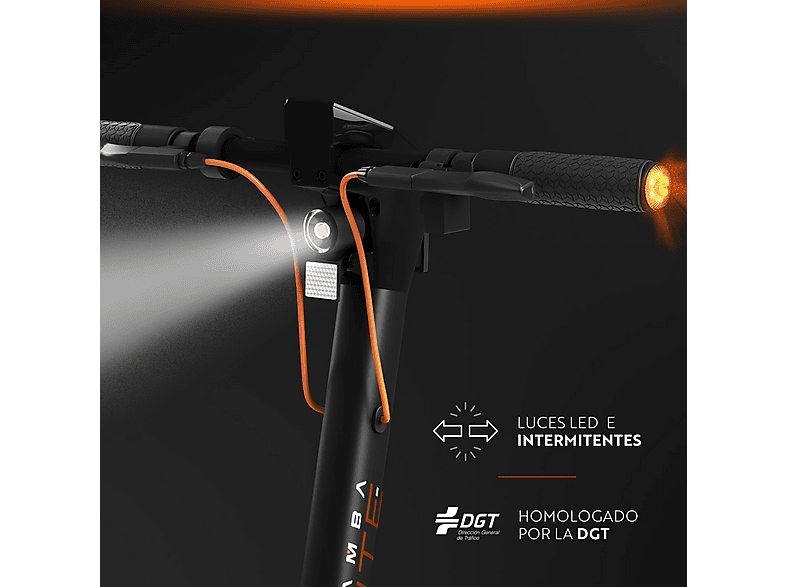 Patinete eléctrico - Olsson MAMBA LITE homologado DGT 35km autonomía, Pot. máx. 850 W, Carga máx. 120 kg, hasta 35 km autonomía, 10000 mAh