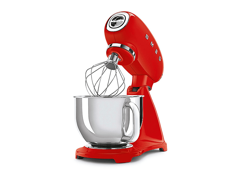 Robot amasador - Smeg SMF03RDEU ROJO, 800 W, 4,8 l