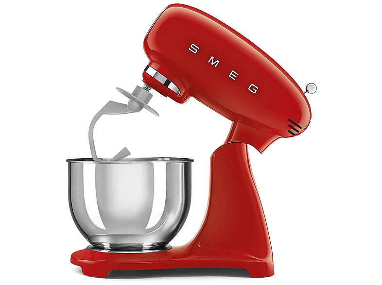 Robot amasador - Smeg SMF03RDEU ROJO, 800 W, 4,8 l