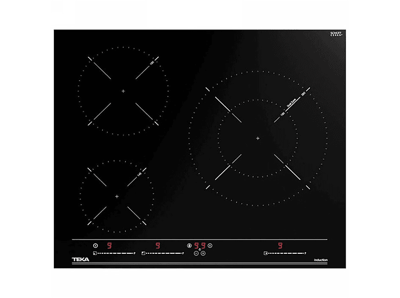 Placa inducción - Teka 112520018 IBC 63015, 3 zonas, 600 mm, Negro