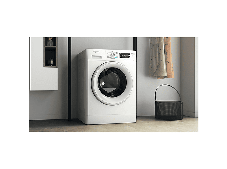 Lavadora carga frontal - Whirlpool FFB 8258 WV SP, 8 kg, 1200 rpm, 14 programas, Blanco / acero